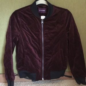 Burgundy Bomber Jacket